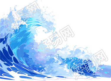 蓝色海浪创意设计元素
