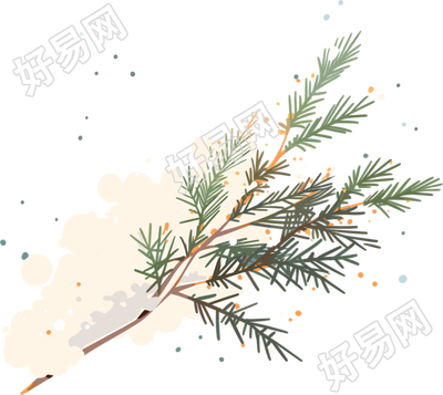 松枝积雪商用素材