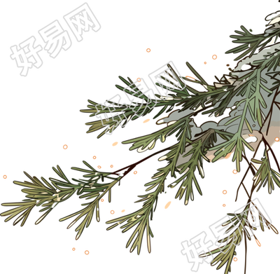 松枝积雪元素