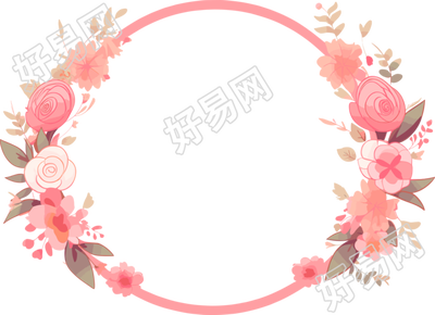 粉色花环高清图形素材