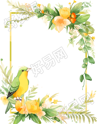 绿色边框创意商业设计元素