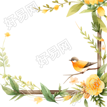 绿色边框创意商业设计素材