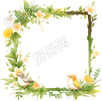 绿色边框设计元素