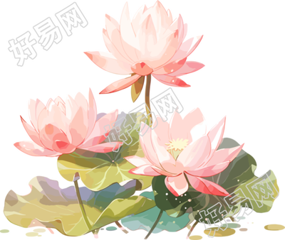 莲花透明背景插图
