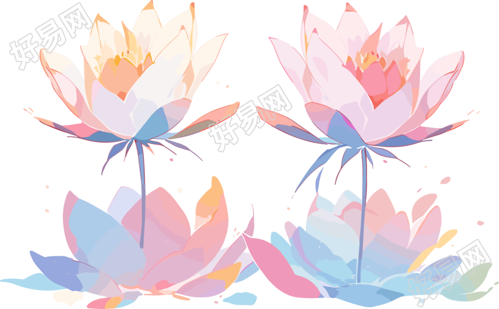 莲花可商用插画设计素材