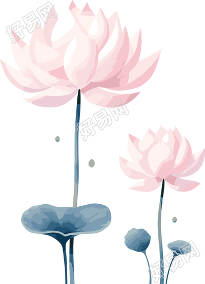 莲花商业创意插画