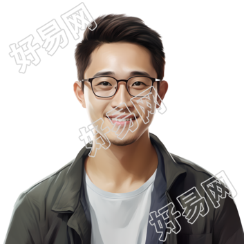 人像老师微笑插画设计