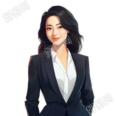 人像老师面带微笑的插图