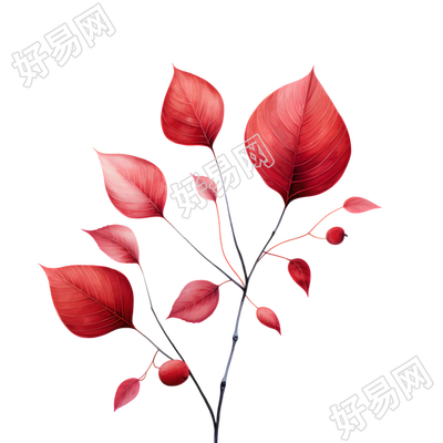 树叶精美插图