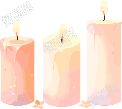 烛光透明背景插画