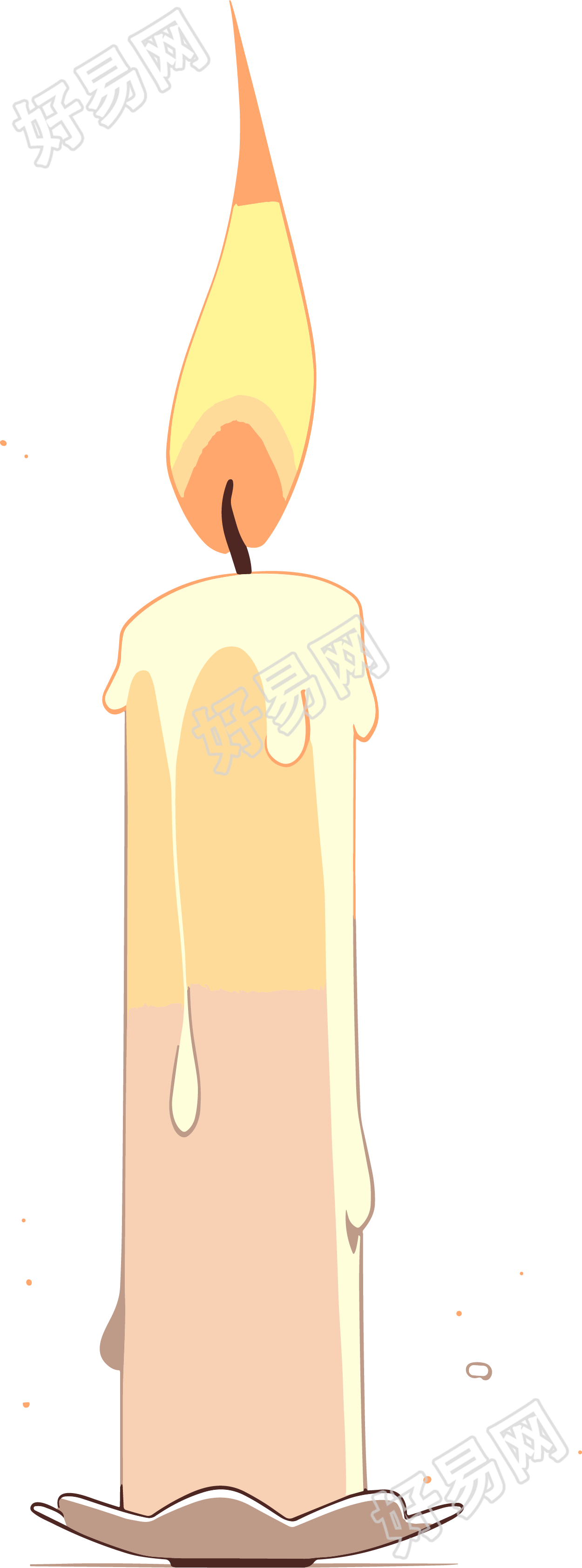 烛光插画设计素材