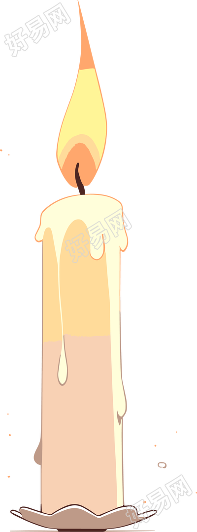 烛光插画设计素材