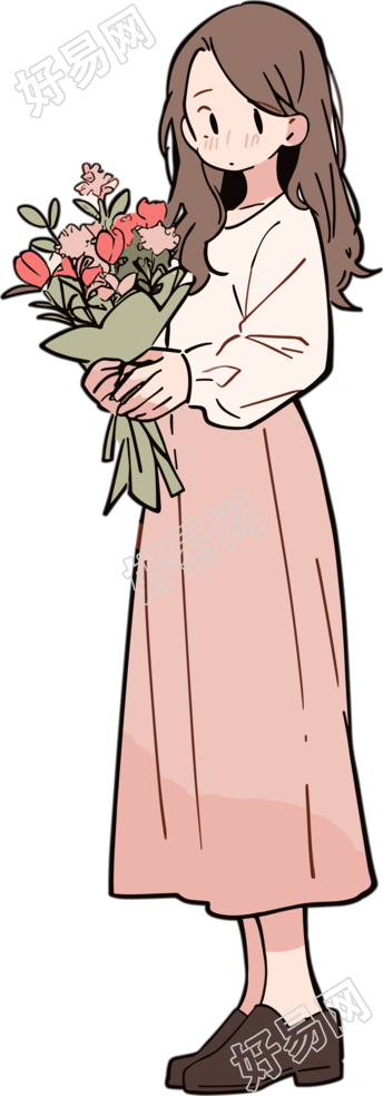 教师节卡通女老师PNG插图