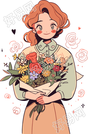 教师节卡通女老师商业设计元素