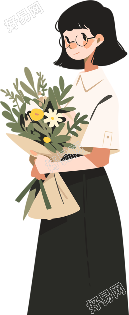 教师节卡通女老师商业图形插画