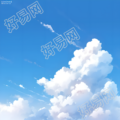 蓝天背景简洁可爱素材