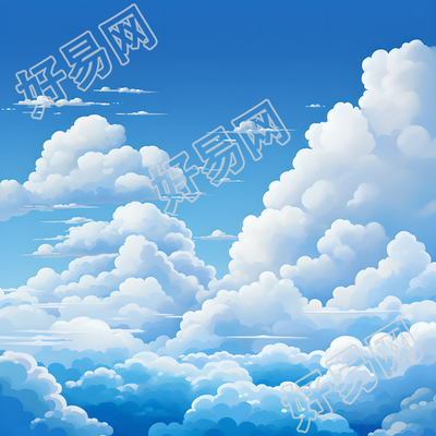 蓝天背景简单图形设计素材