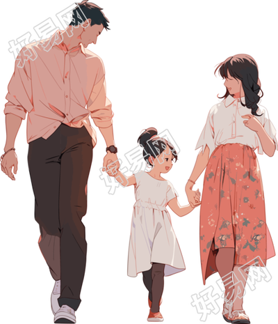 温馨家庭插画