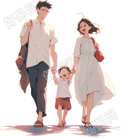 温馨家庭PNG插图