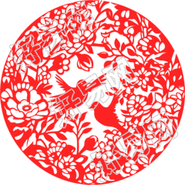 红色剪纸商业设计元素