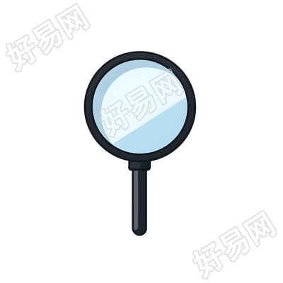放大镜透明背景插画