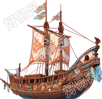 帆船商业设计图案素材
