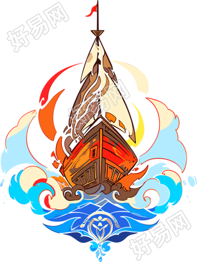 帆船矢量设计素材