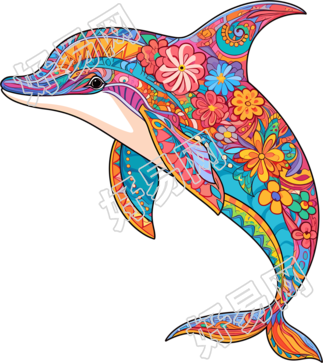 海豚透明背景插画