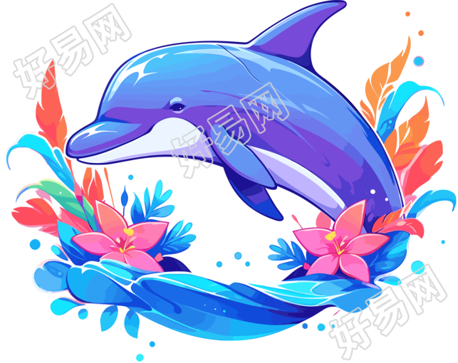 海豚商业设计元素