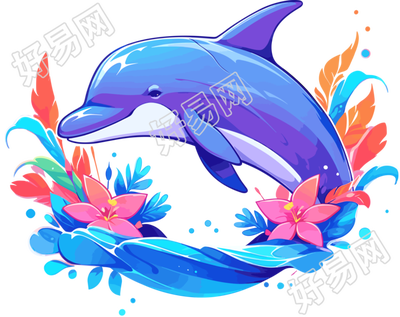 海豚商业设计元素