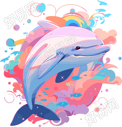 海豚透明背景设计元素