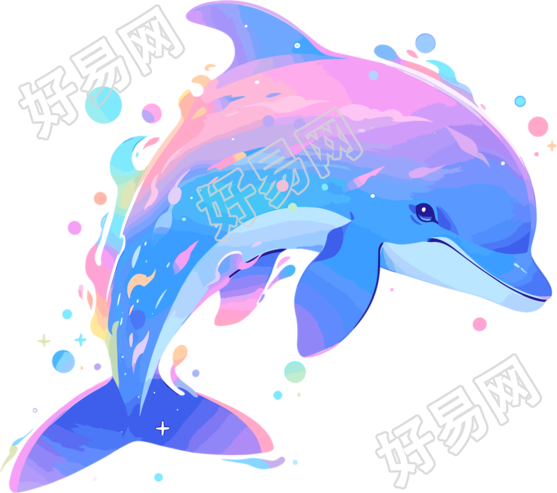 海豚图案PNG素材