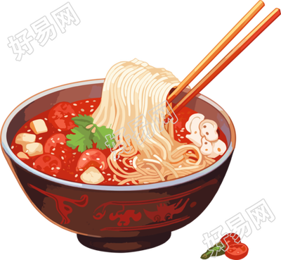 螺蛳粉高清插画素材