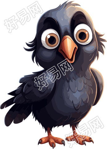 卡通乌鸦插画