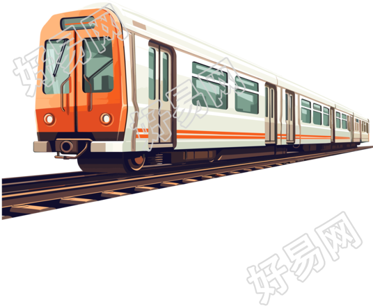 地铁卡通插画素材