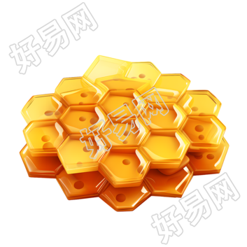3D蜂巢可商用插画