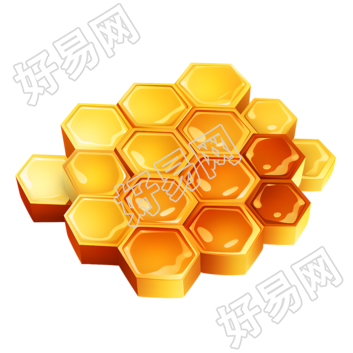 3D蜂巢插画设计素材