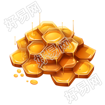 3D蜂巢图案插画