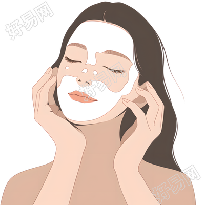 女性护肤高清插画素材