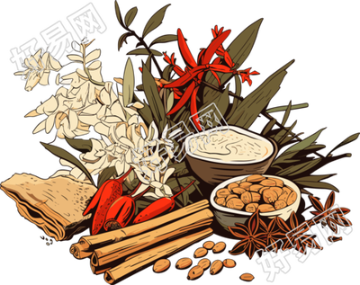 中草药商用设计元素