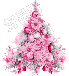 粉色圣诞树PNG素材