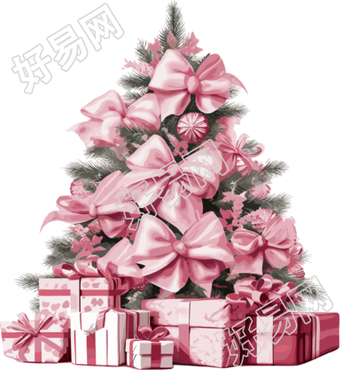 粉色圣诞树高清商业设计素材