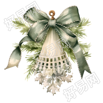 复古圣诞装饰商业插画