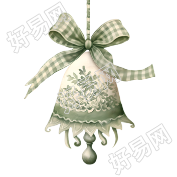 复古圣诞装饰水彩手绘插图