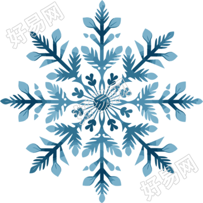 蓝色雪花高清图形素材