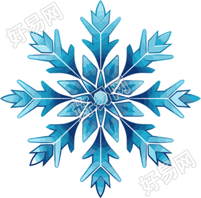 蓝色雪花商业设计素材