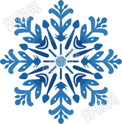 蓝色雪花商业设计元素