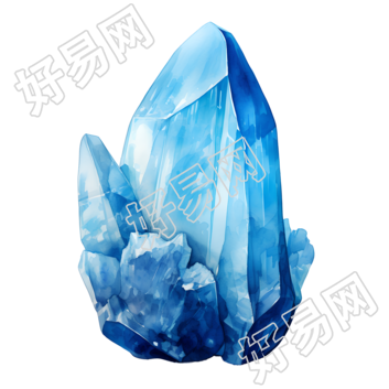 水晶透明背景插画