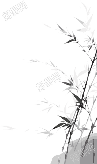 水墨竹子创意设计元素