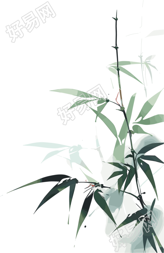 水墨竹子创意设计素材